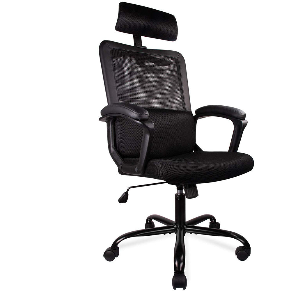 High Back Ergonomic Mesh Desk Office Chair with Padding Armrest and Adjustable Headrest